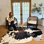 Natural Original Tricolor Cowhide Rug