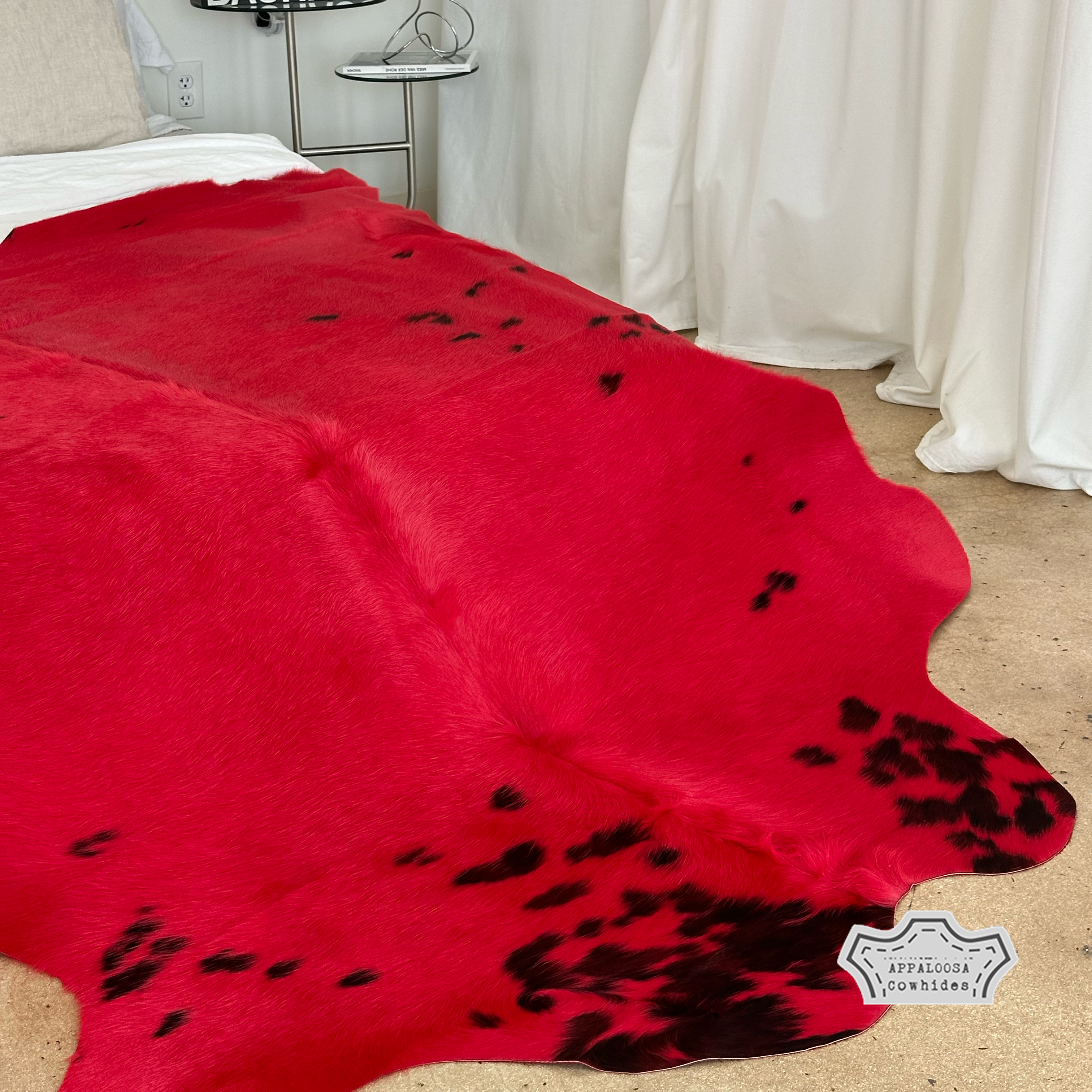 Rusty Red Color Dyed Cowhide Rug