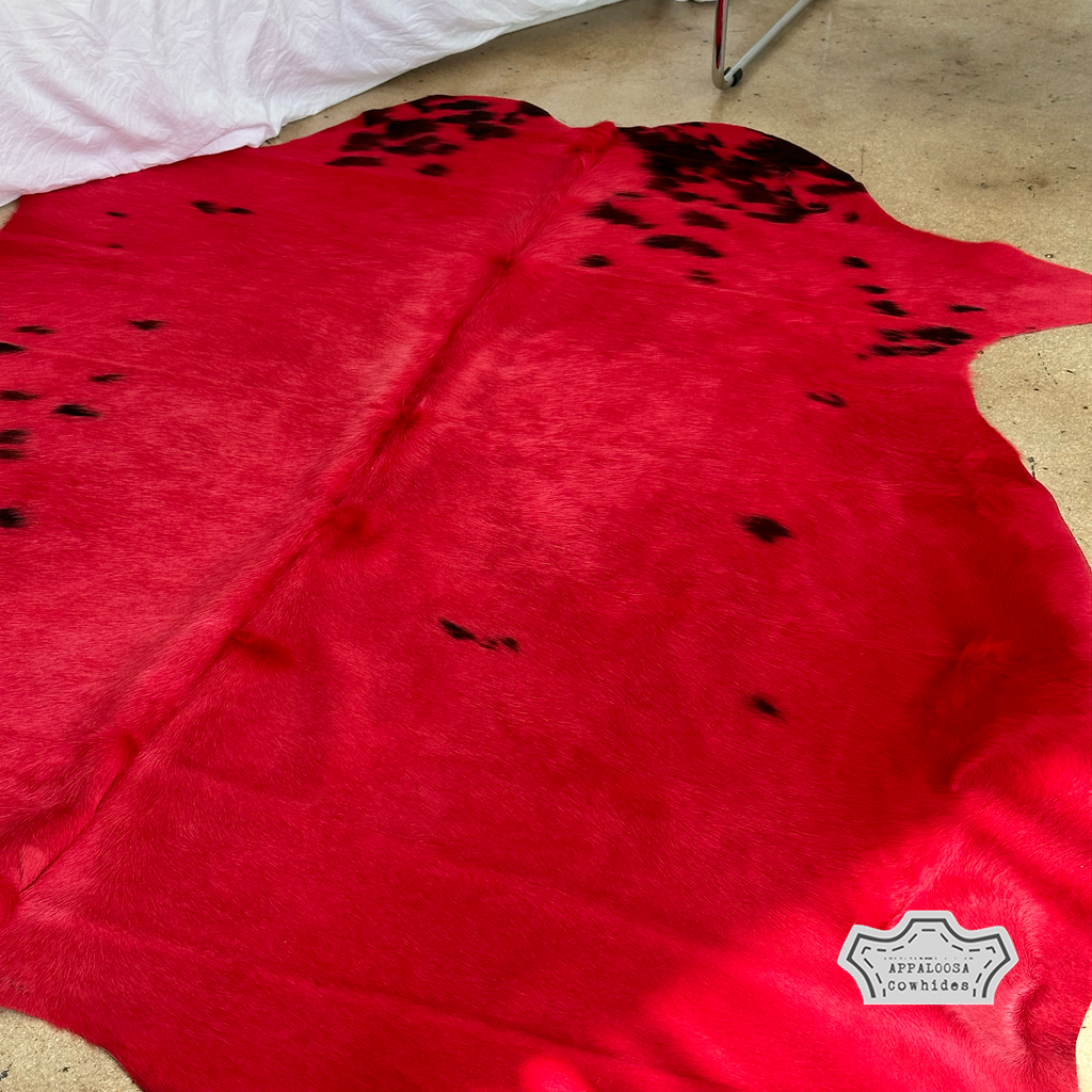 Rusty Red Color Dyed Cowhide Rug