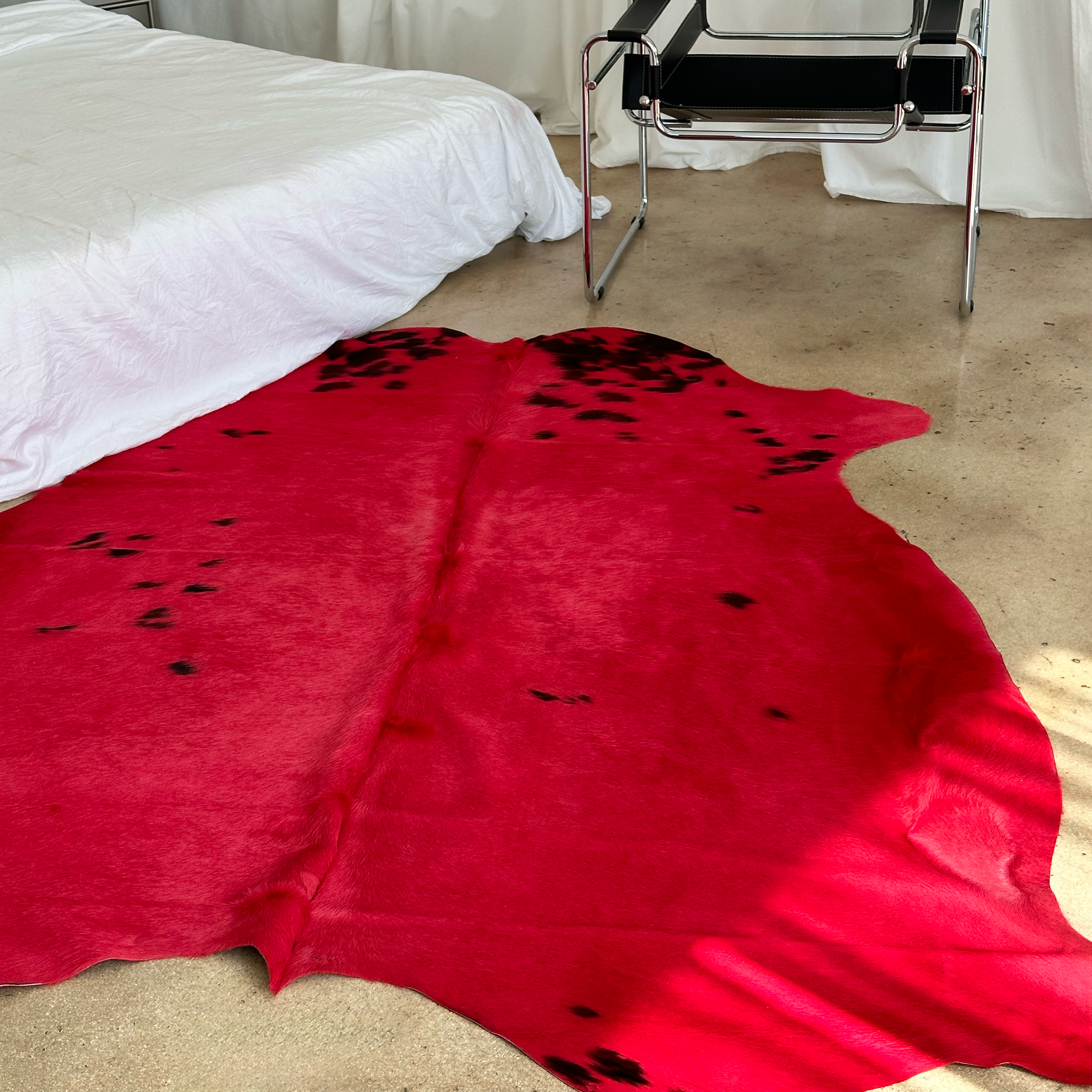 Rusty Red Color Dyed Cowhide Rug