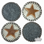 Cowhide Star Coasters