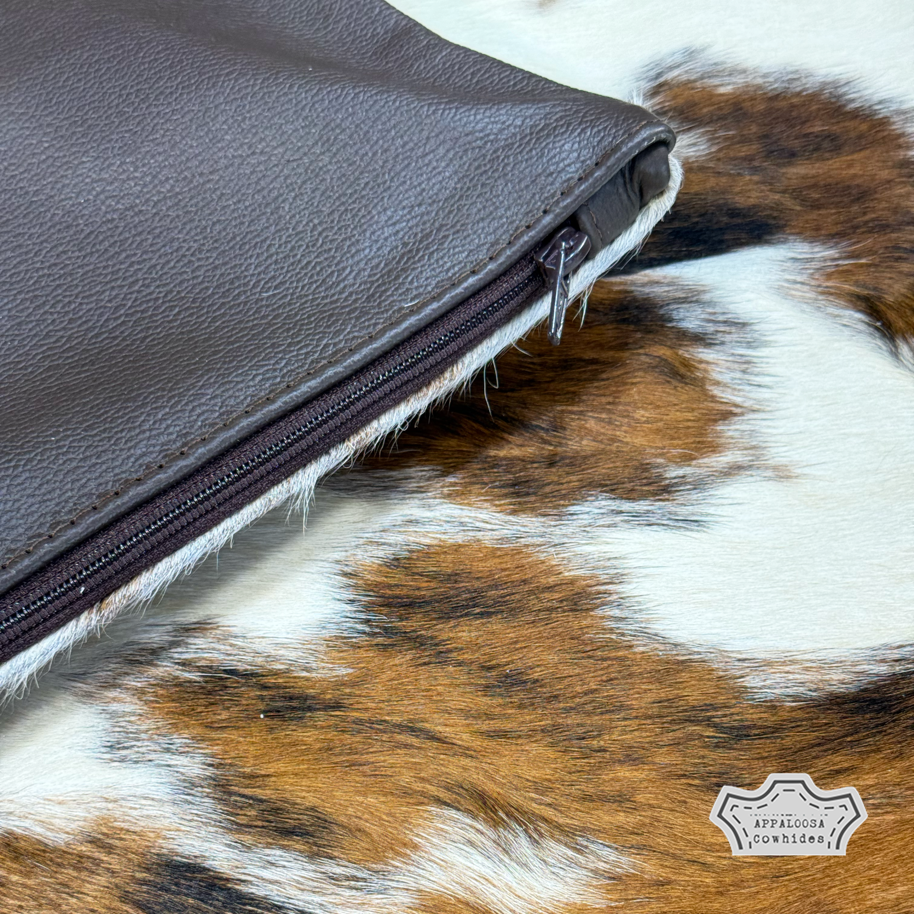 Pillow Cover Tricolor Cowhide