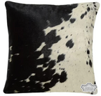 Pillow Cover Black and White Cowhide