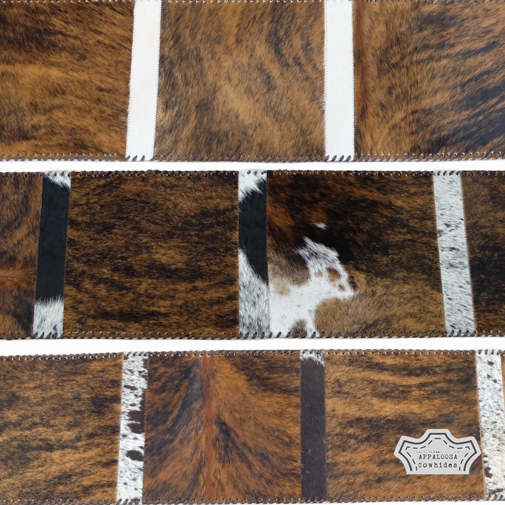 Brindle Cowhide Plain Table Runner