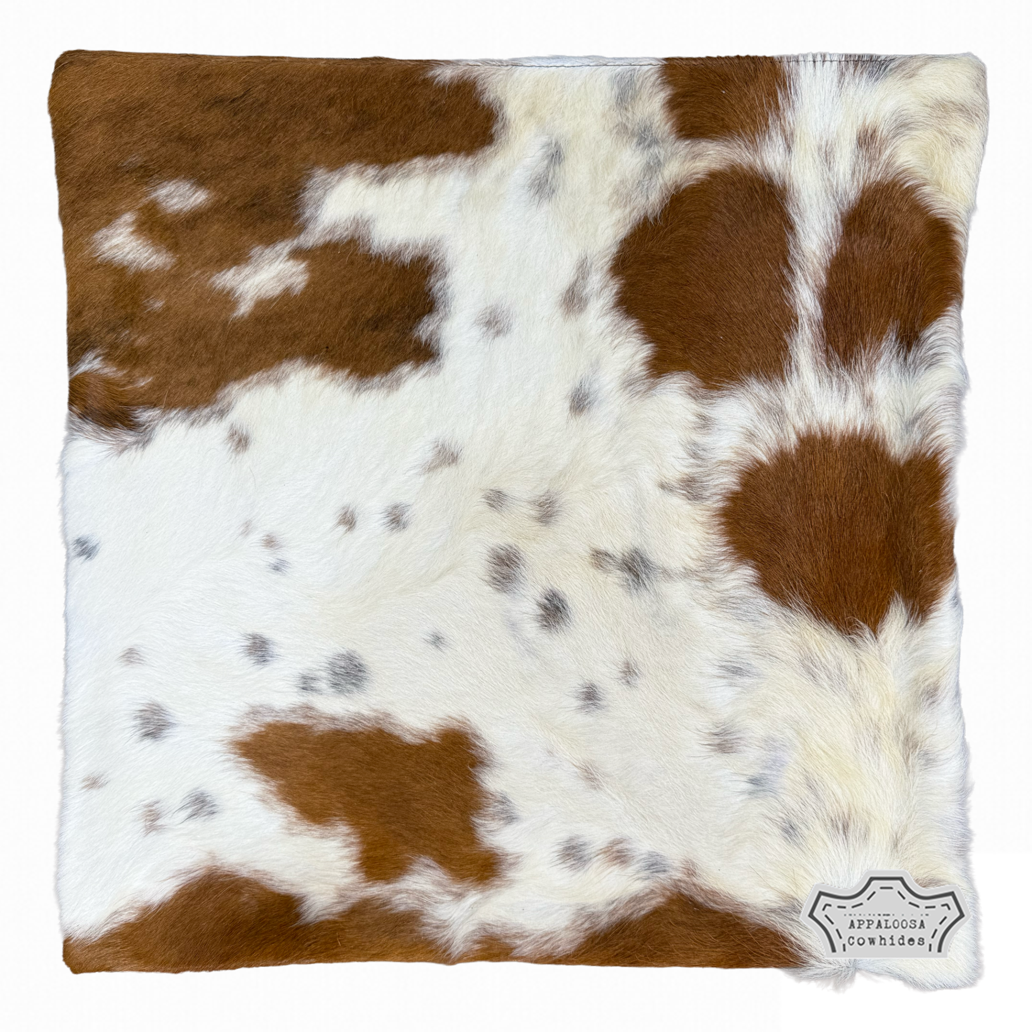 Pillow Cover Brown and White Cowhide