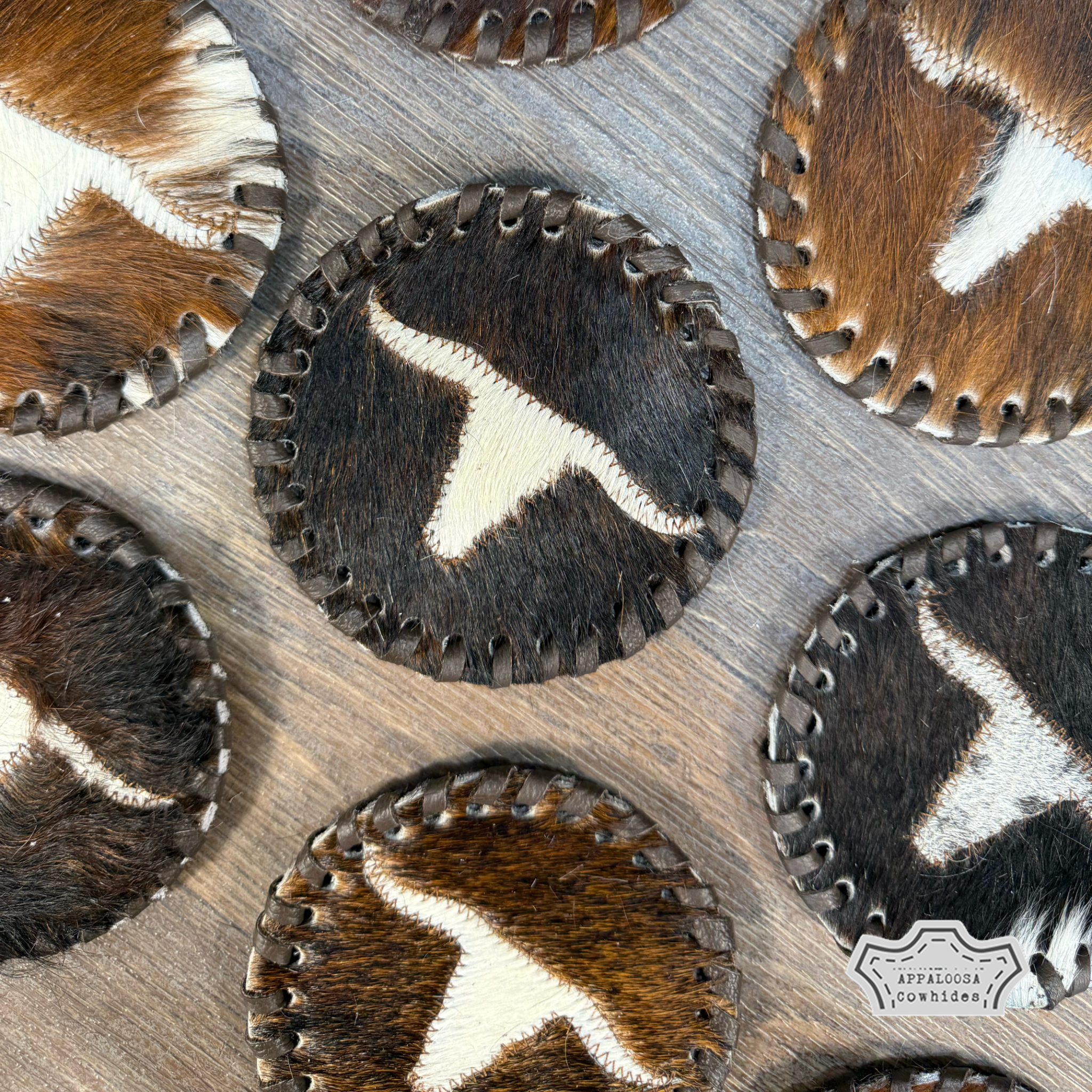 Cowhide Longhorn Coaster