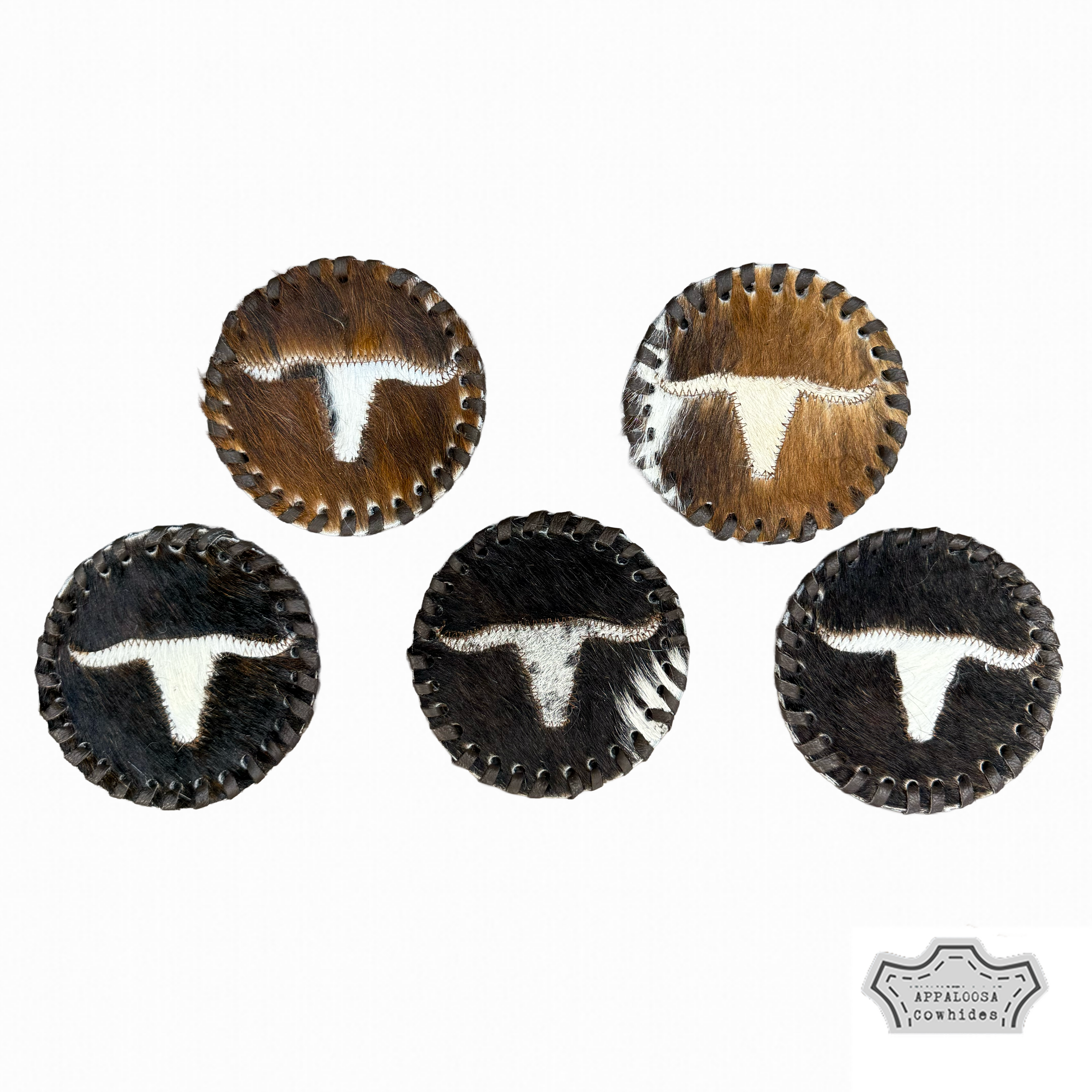 Cowhide Longhorn Coaster