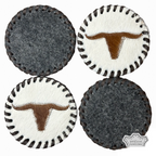 Cowhide Longhorn Coaster