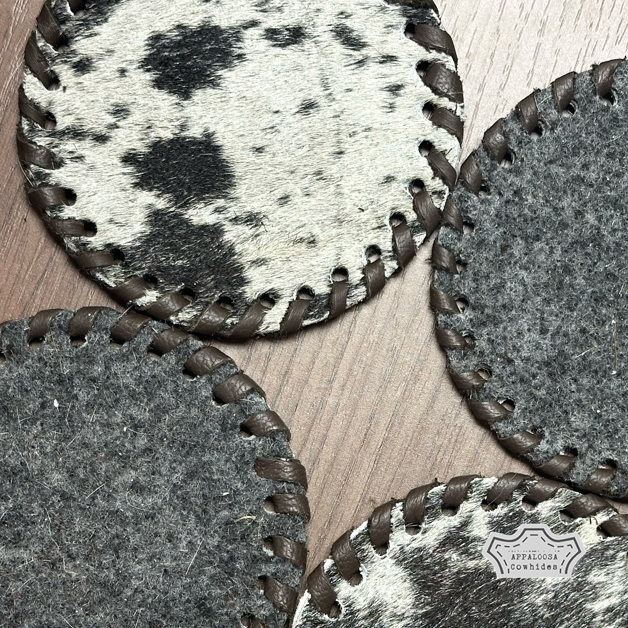Cowhide Plain Coasters