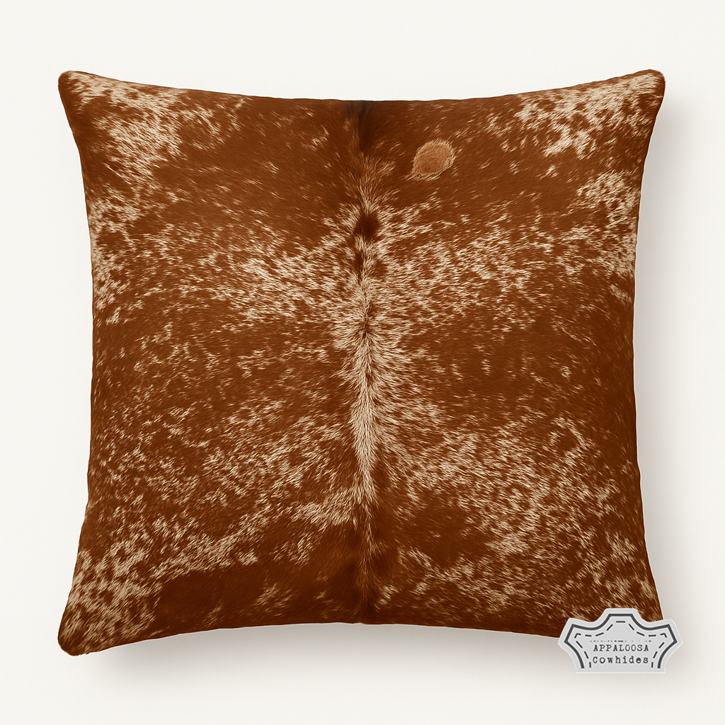 Pillow Cover Salt & pepper Cowhide