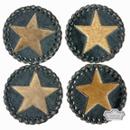 Cowhide Star Coasters