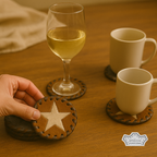 Cowhide Star Coasters
