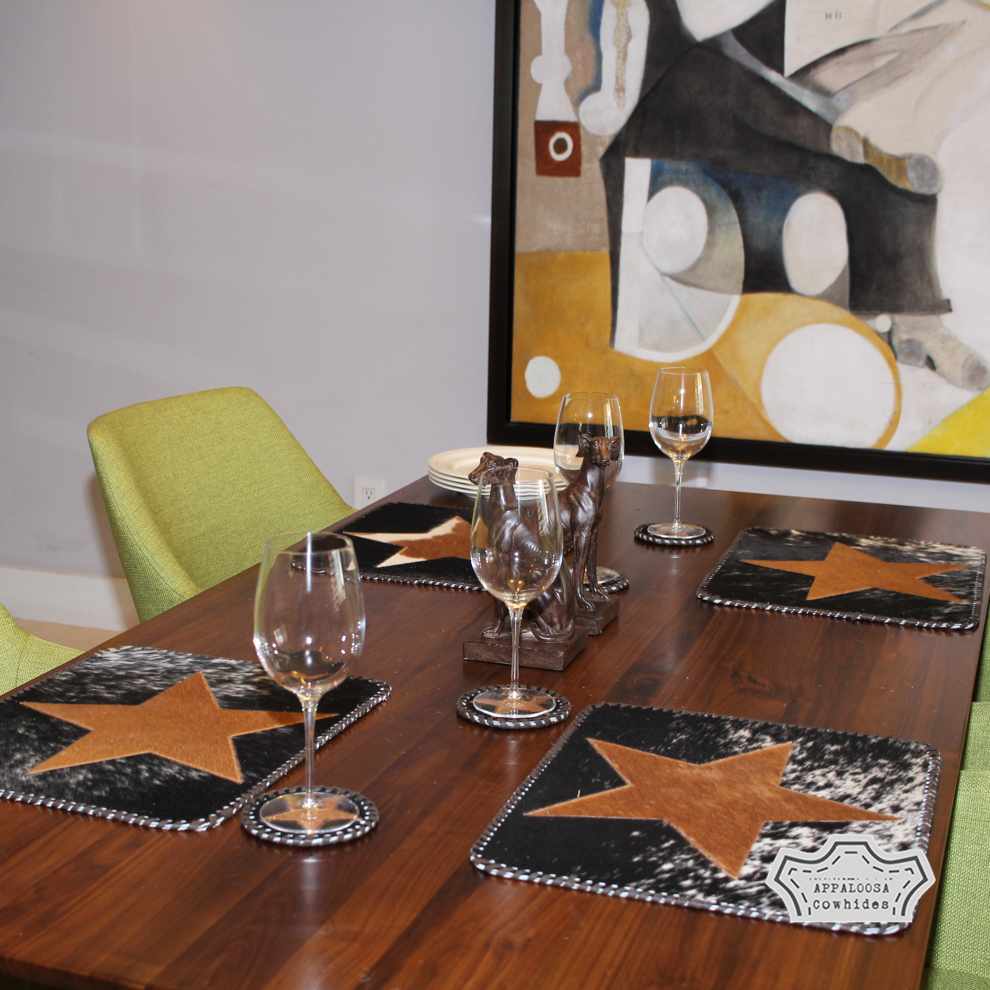 Cowhide Star Placemats