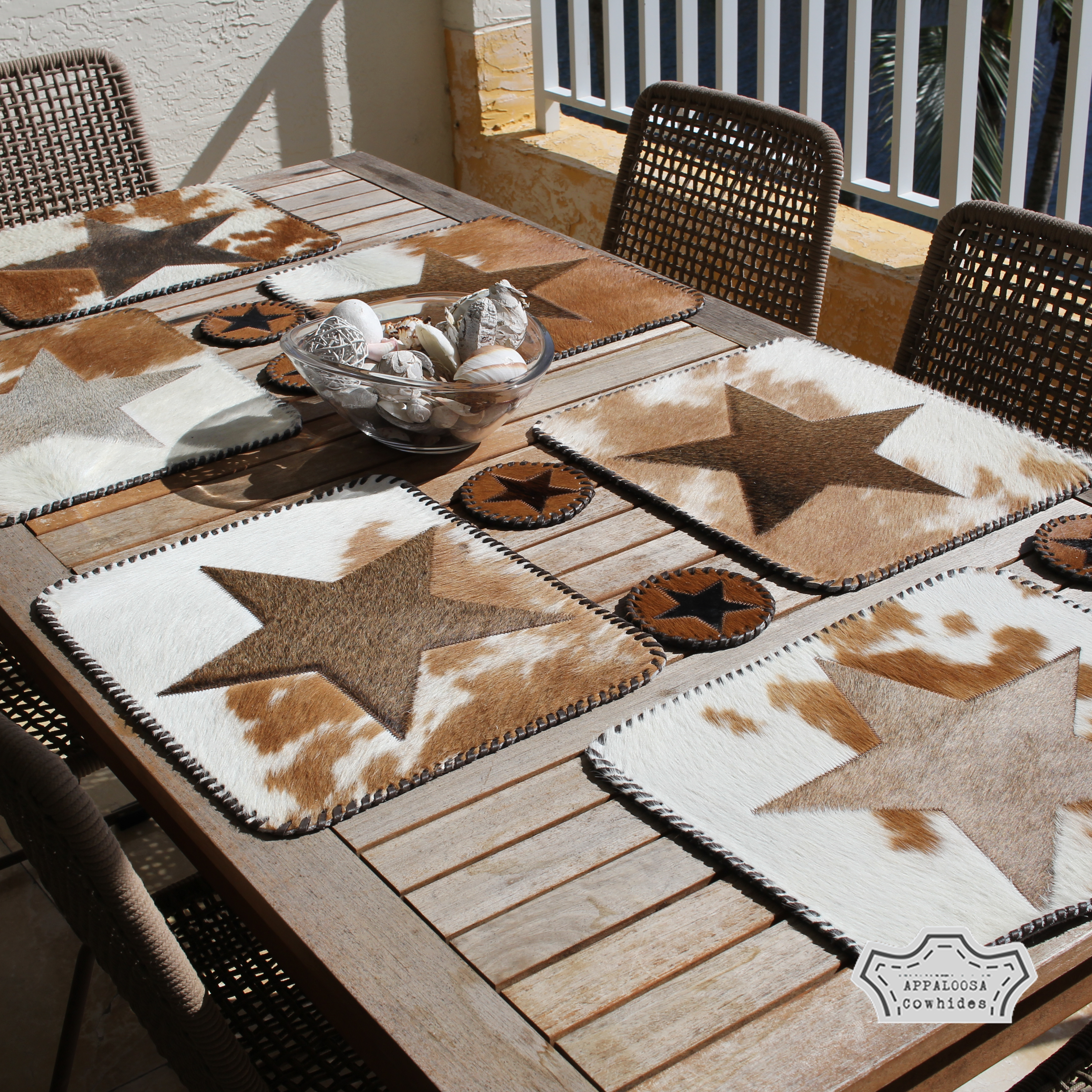Cowhide Star Placemats