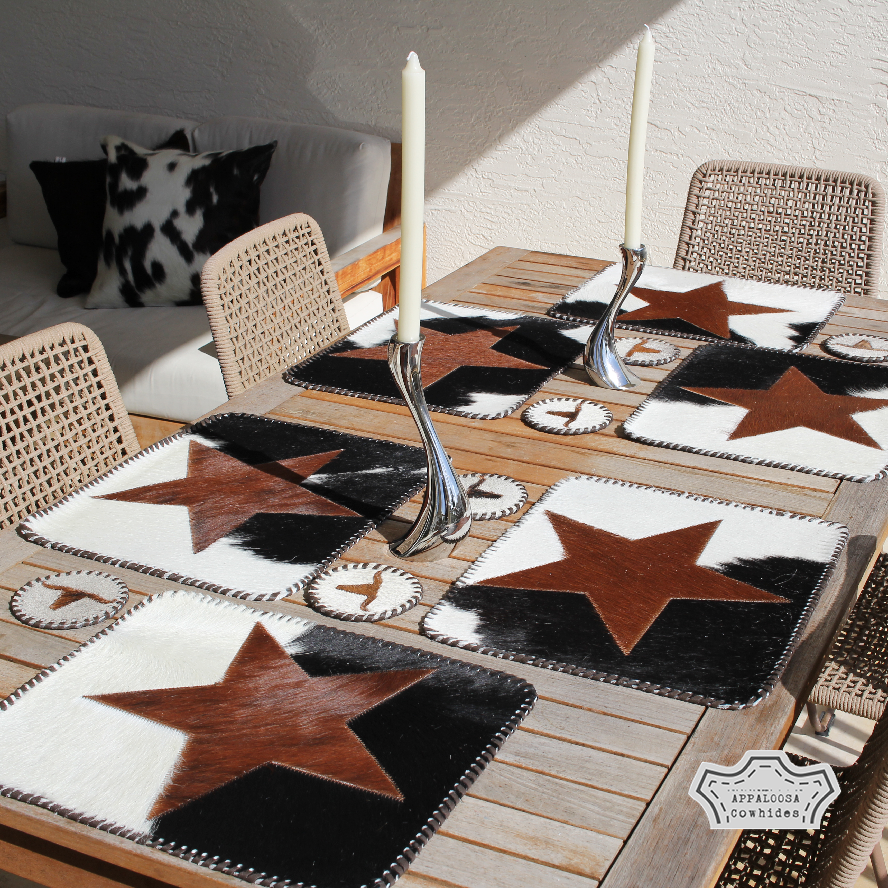 Cowhide Star Placemats