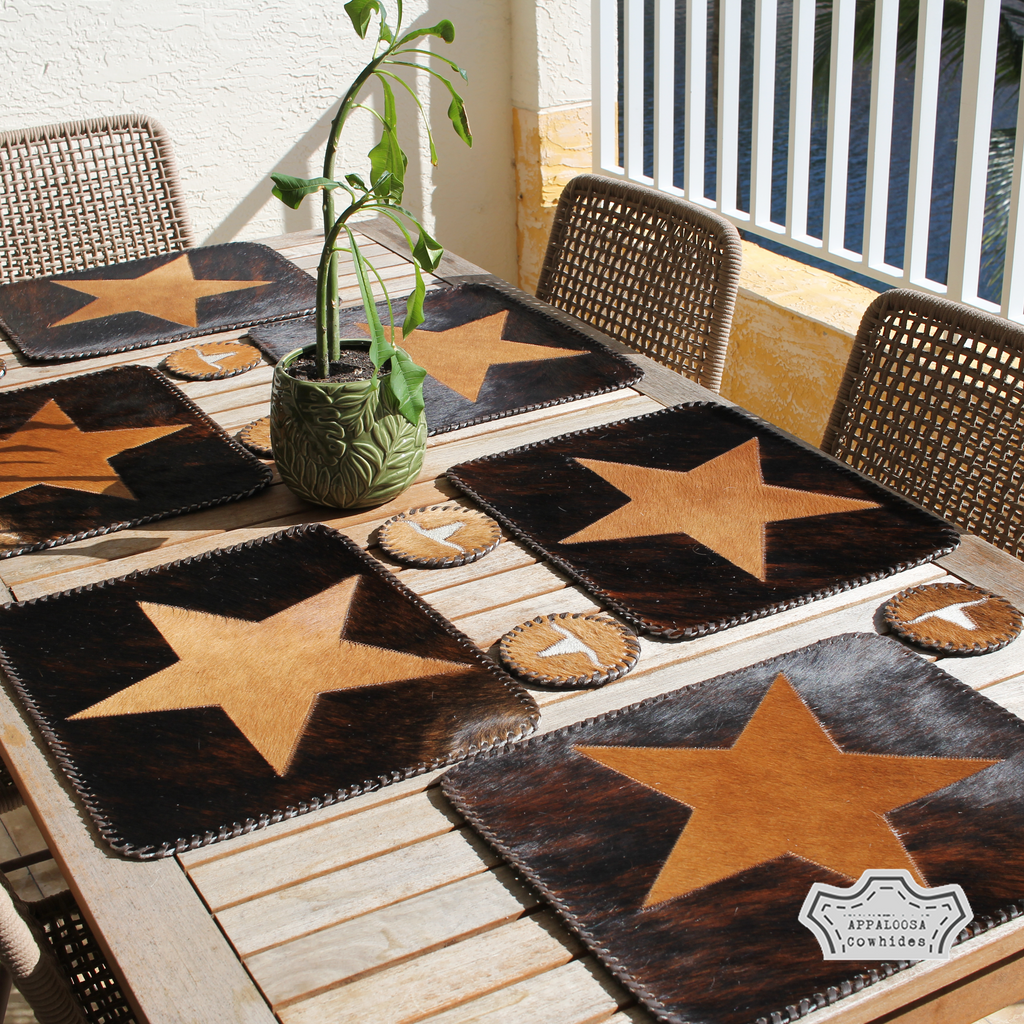 Cowhide Star Placemats