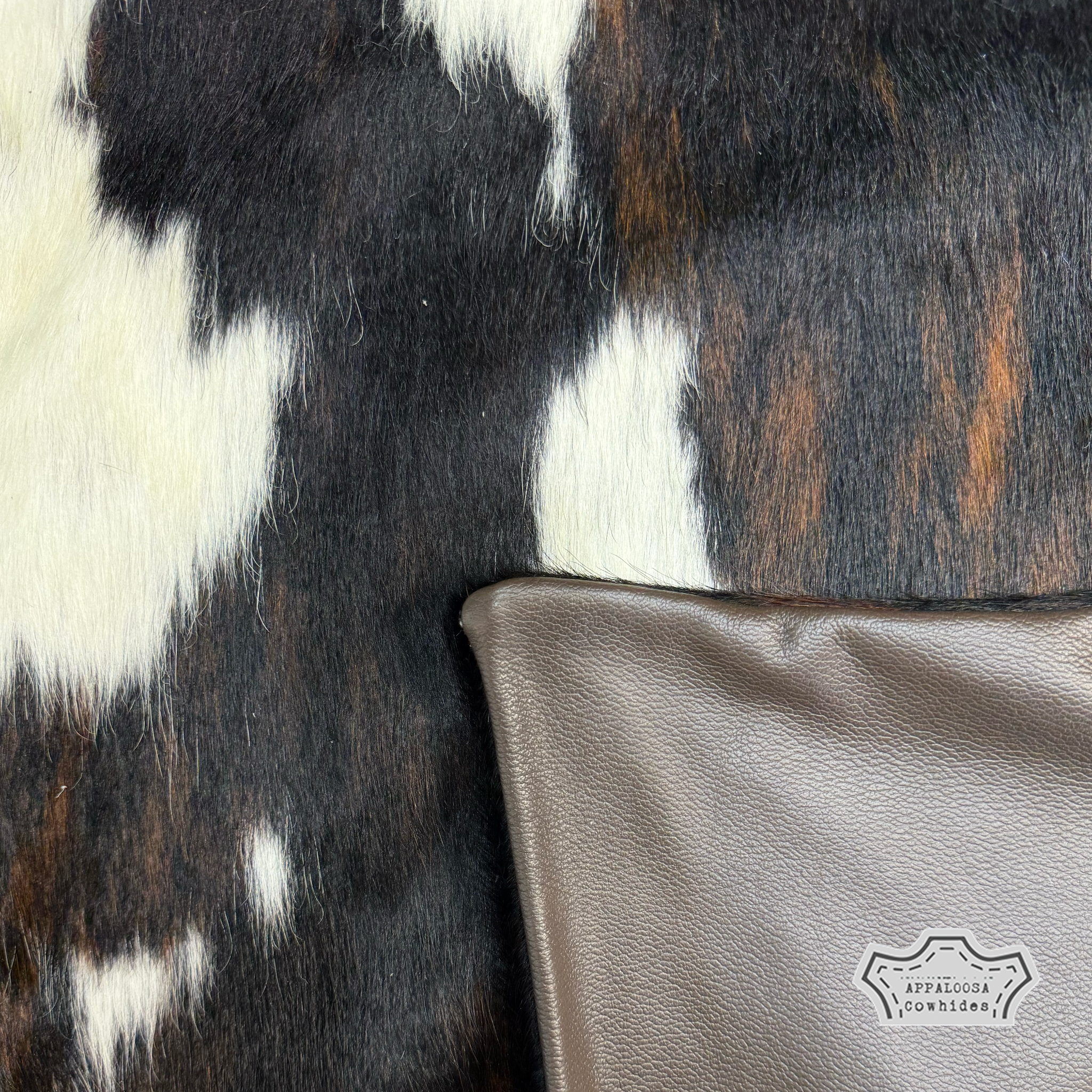 Pillow Cover Tricolor Cowhide