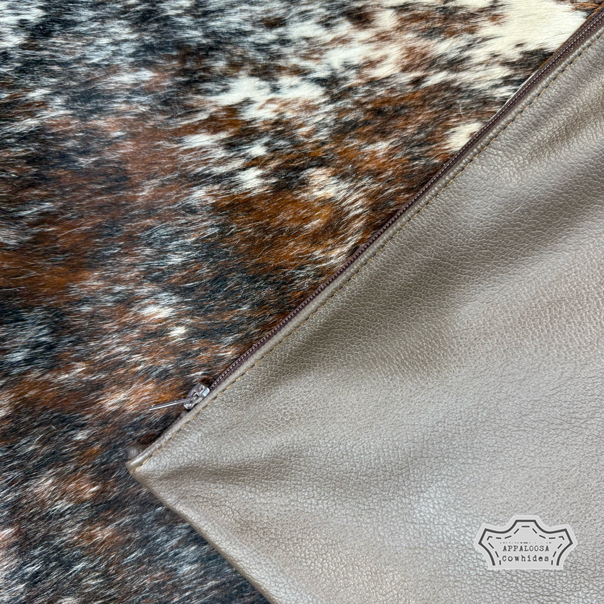 Pillow Cover Tricolor Cowhide